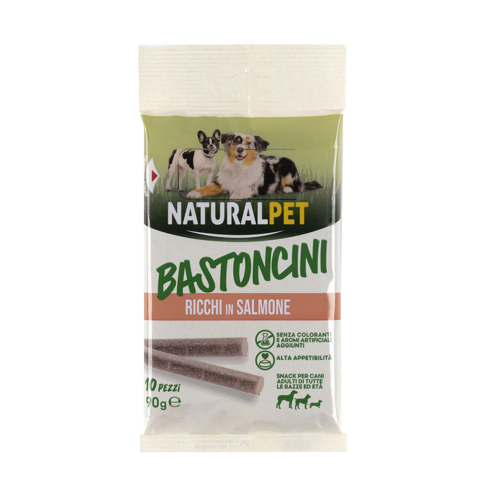Naturalpet Snack Bastoncini ricchi in Salmone 10pz 90gr 000138816