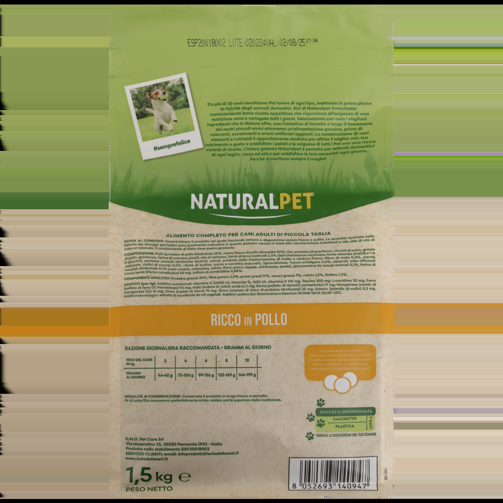 Naturalpet Dog Adult Mini Pollo 1 5kg 000125777 Saldi Di Fabbrica