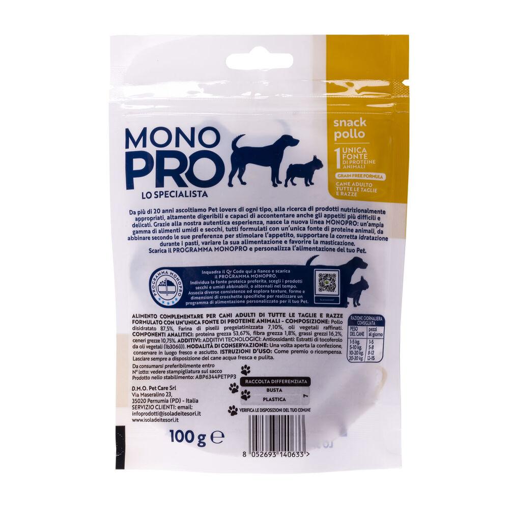Monopro Dog Adult All Breeds Snack al Pollo 100 gr 000138777 Promozione Limitata