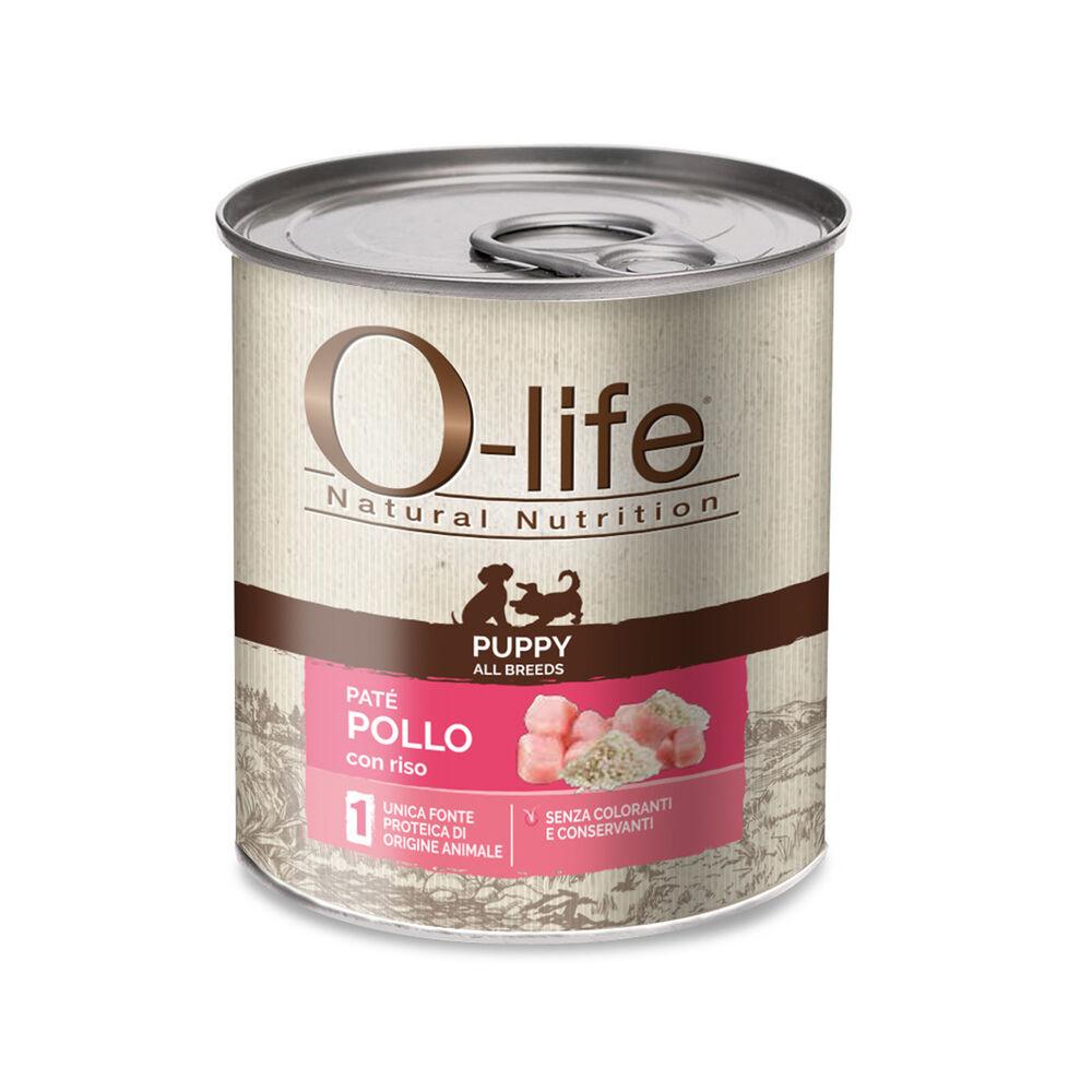 O-life Dog Puppy All Breeds Paté Pollo con riso 400 gr 000126734