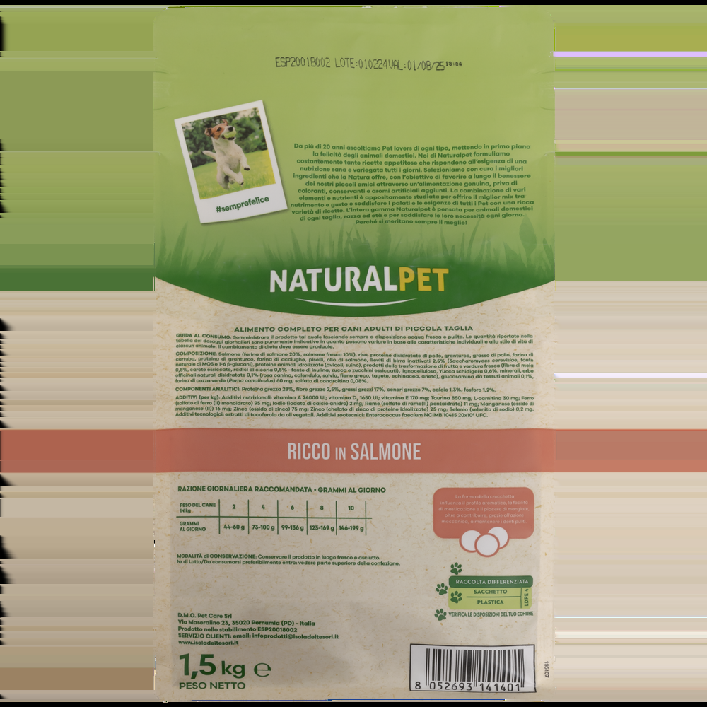 Naturalpet Dog Adult Mini ricco in Salmone 1 5 kg 000125780 Saldi Di Fabbrica