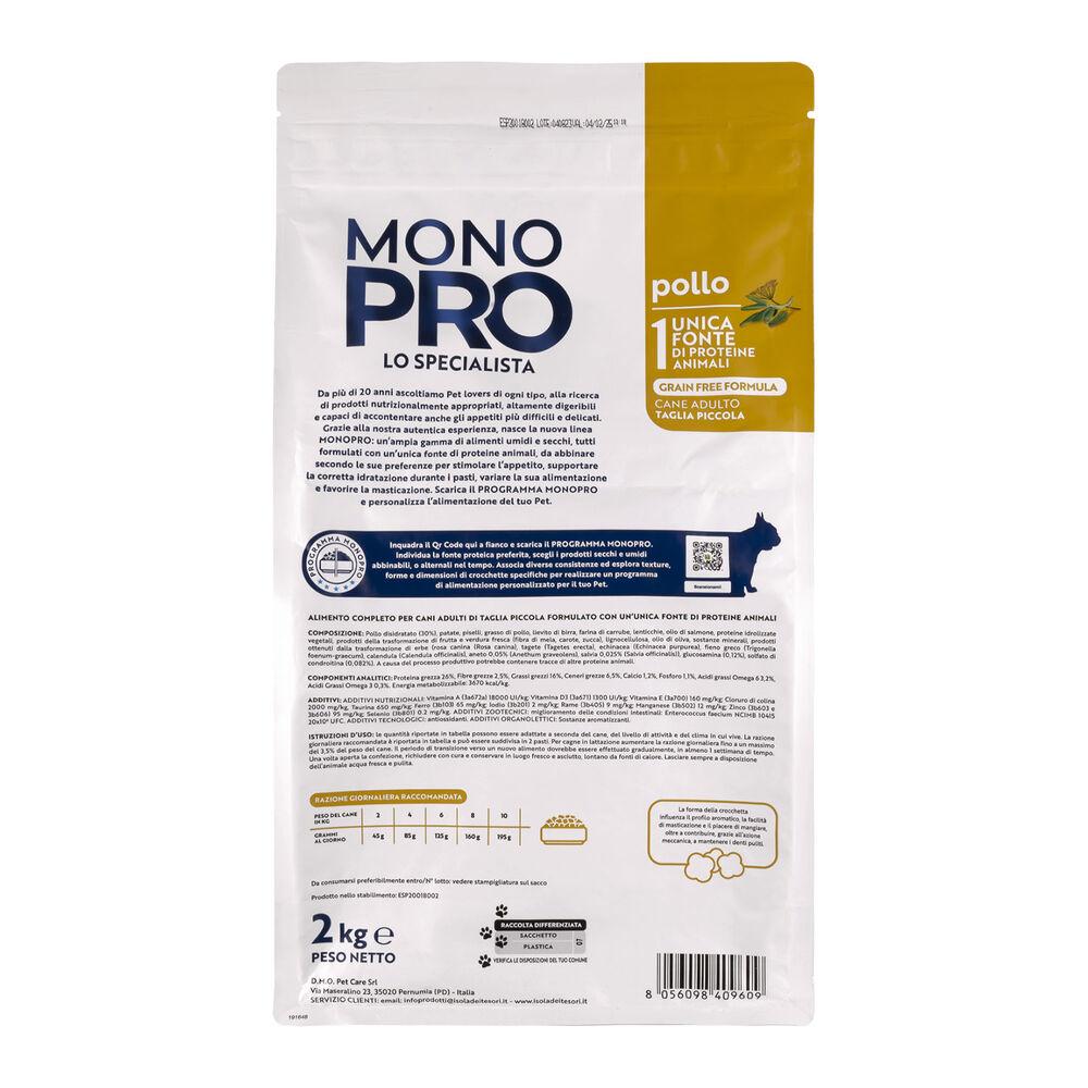 Monopro Dog Adult Mini Grain Free Pollo 2 kg 000125655 Novità