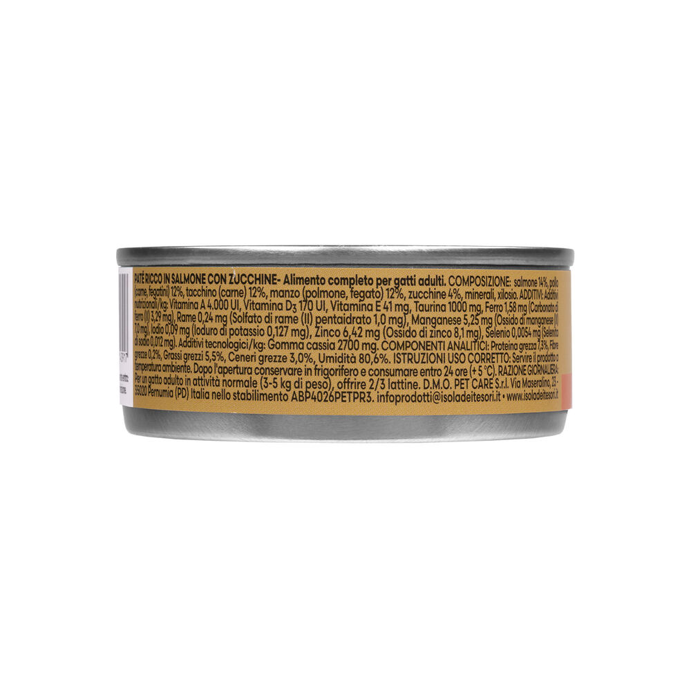 Naturalpet Premium Cat Adult Paté ricco in Salmone con zucchine 85gr 000143764 Solo un giorno rimasto