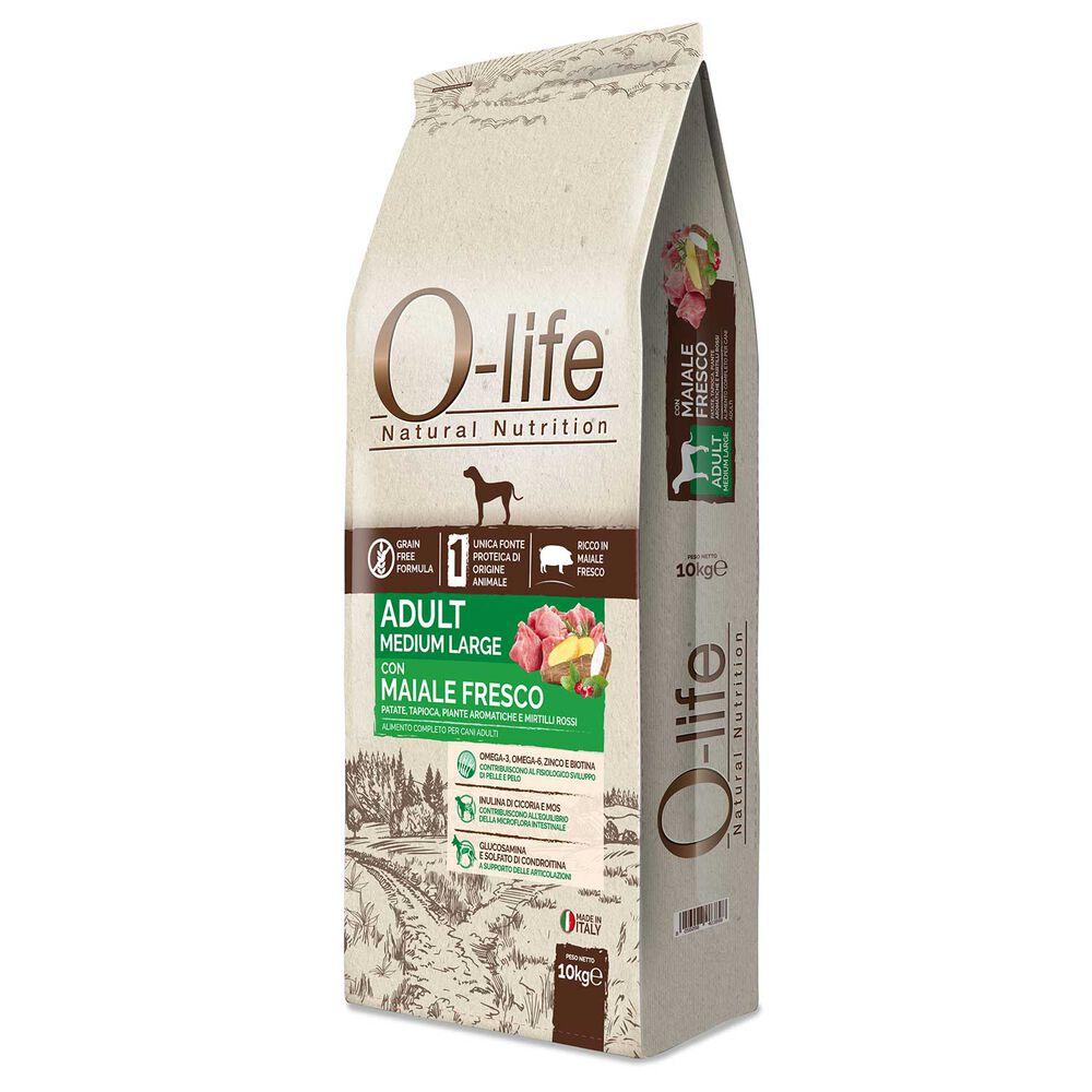 O-life Dog Adult Medium Large con Maiale Fresco 10 kg 000125368