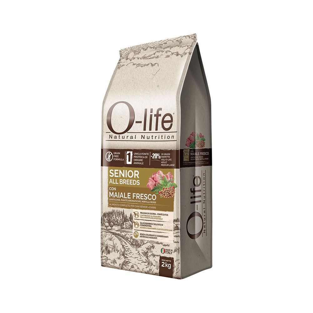 O-life Dog Senior All Breeds con Maiale Fresco 2 kg 000125373