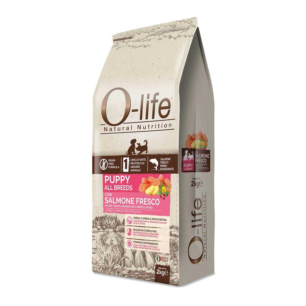 O-life Dog Puppy All Breeds con Salmone Fresco 2 kg 000125497