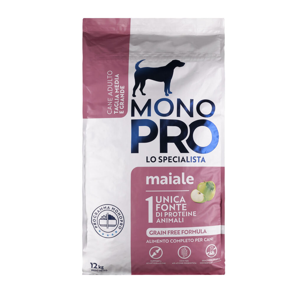 Monopro Dog Adult Medium&Large Grain Free Maiale 12kg 000125726