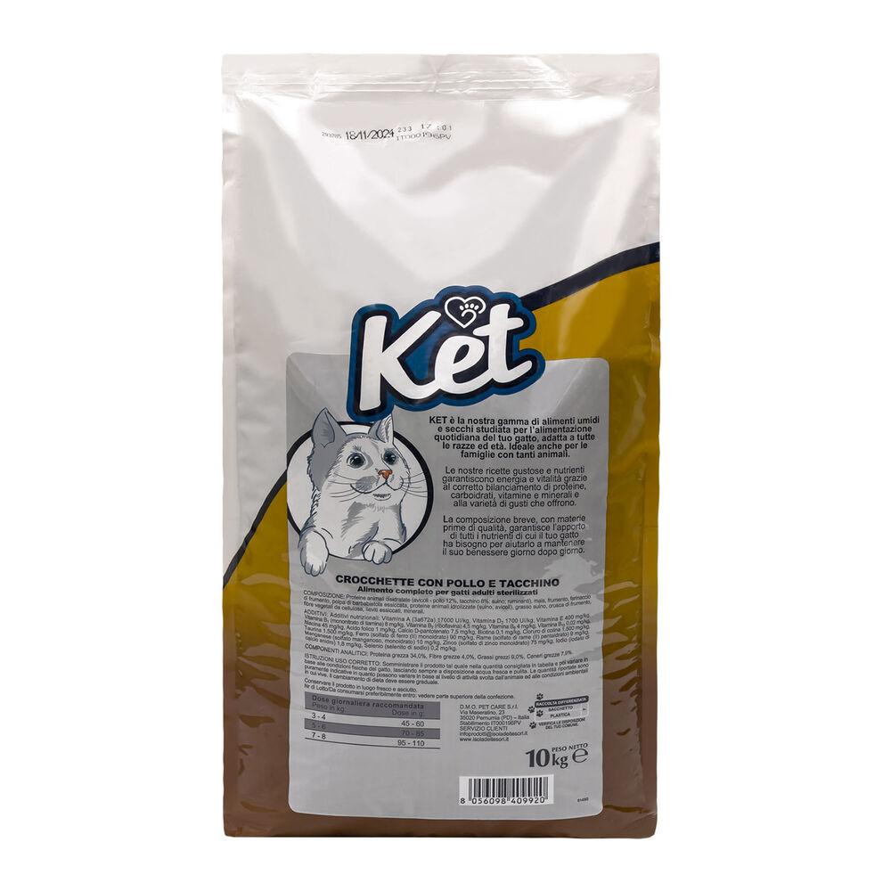 Ket Adult Sterililised Pollo e Tacchino 10 kg 000140988 Spedizione Gratuita