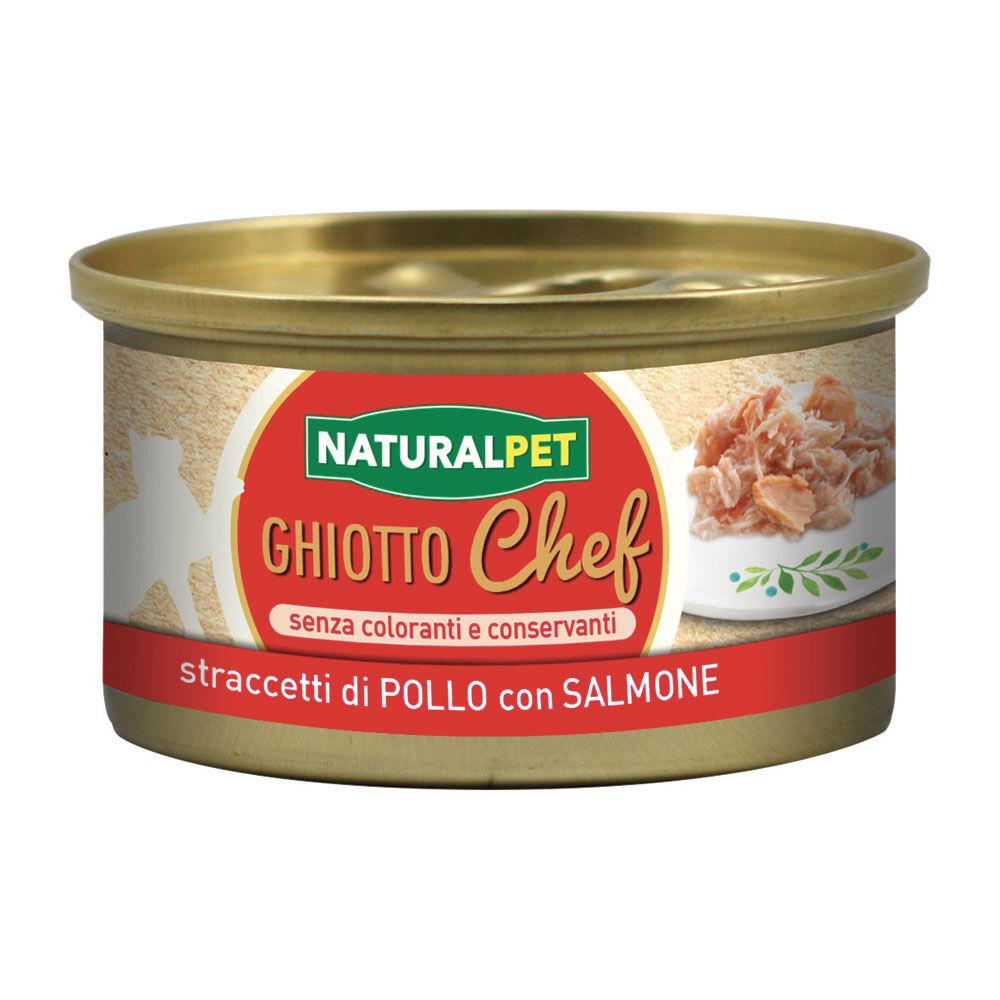 Naturalpet Ghiotto Chef Straccetti di Pollo con Salmone fumé 80gr 000142707