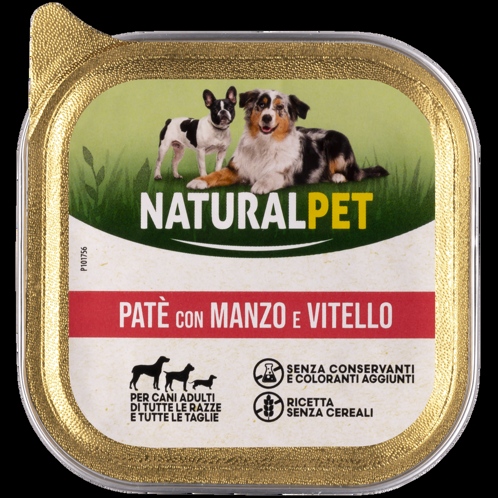 Naturalpet Dog Adulto Paté con Manzo e Vitello 150 gr 000504533