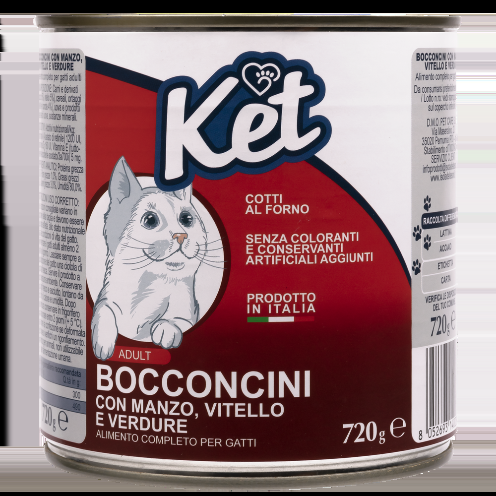 Ket Adult All breeds Bocconcini Manzo e Vitello 720 gr 000143642 Prezzo Ridotto