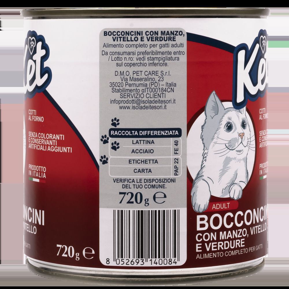 Ket Adult All breeds Bocconcini Manzo e Vitello 720 gr 000143642 Prezzo Ridotto