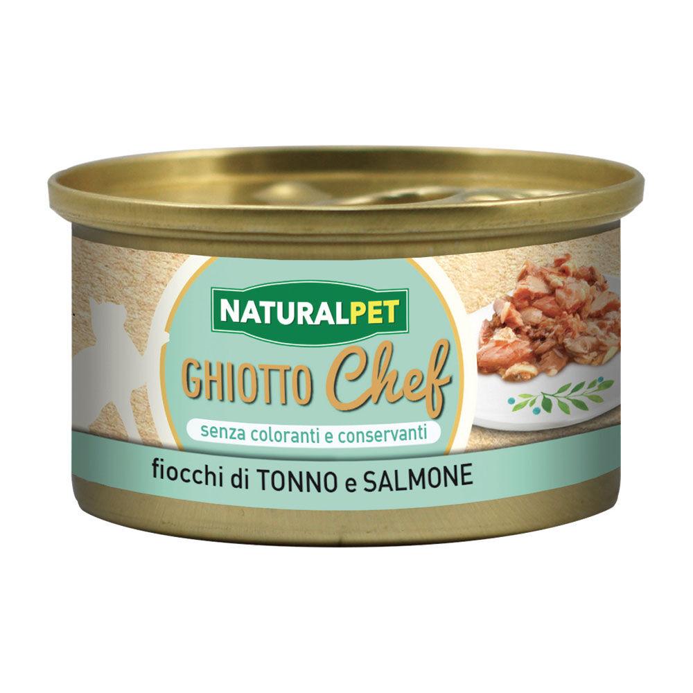 Naturalpet Ghiotto Chef Fiocchi di Tonno con Salmone fumé 80gr 000142701