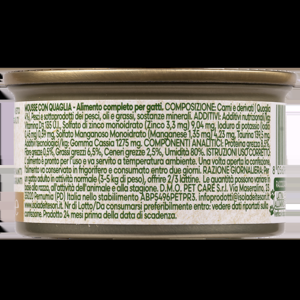 Naturalpet Cat Adult Mousse con Quaglia 85 gr 000143683 In Vendita