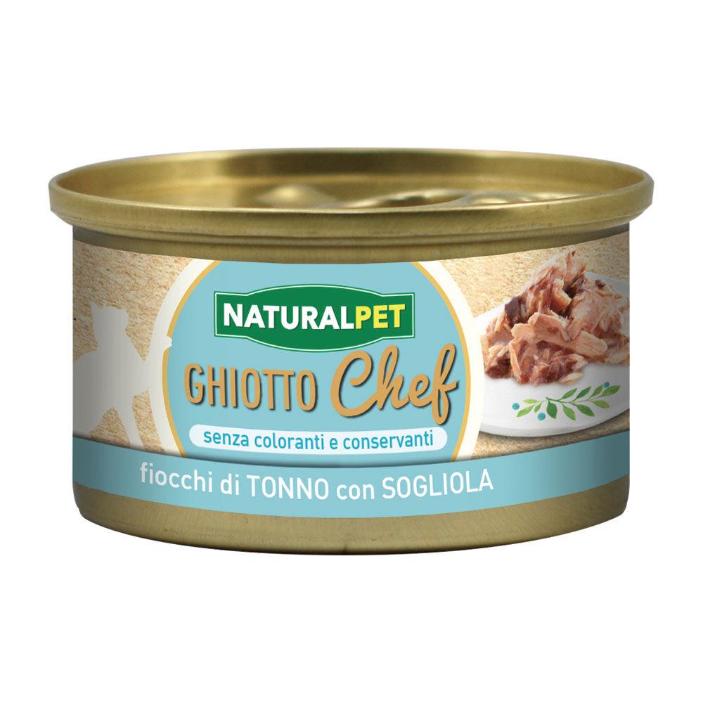 Naturalpet Ghiotto Chef Fiocchi di Tonno con Sogliola fumé 80gr 000142710