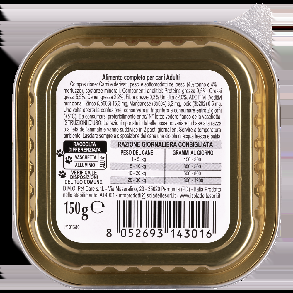 Naturalpet Dog Adult Paté con Tonno e merluzzo 150gr 000126875 In Saldo