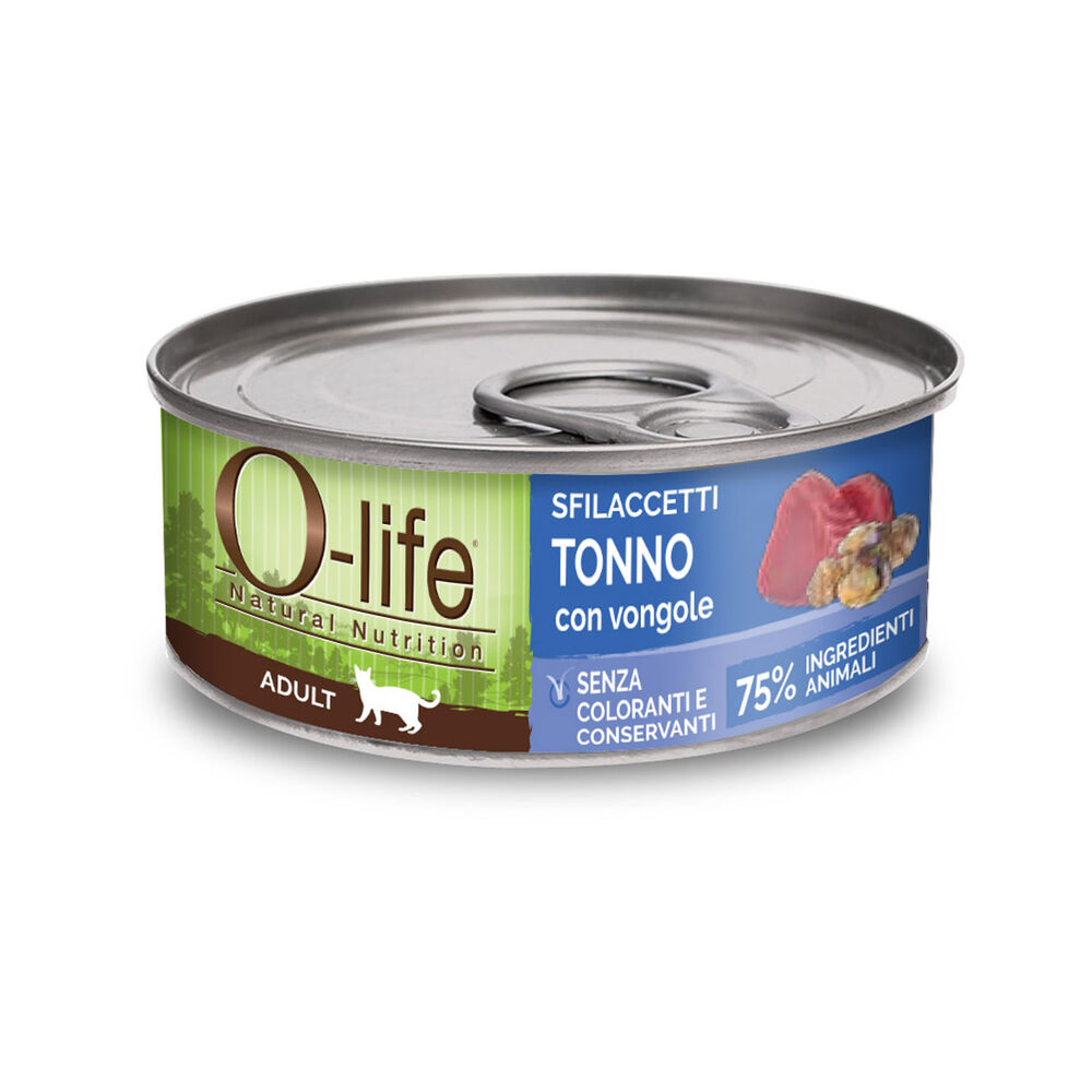 O-life Cat Adult Sfilaccetti Tonno con Vongole 70 gr 000143517