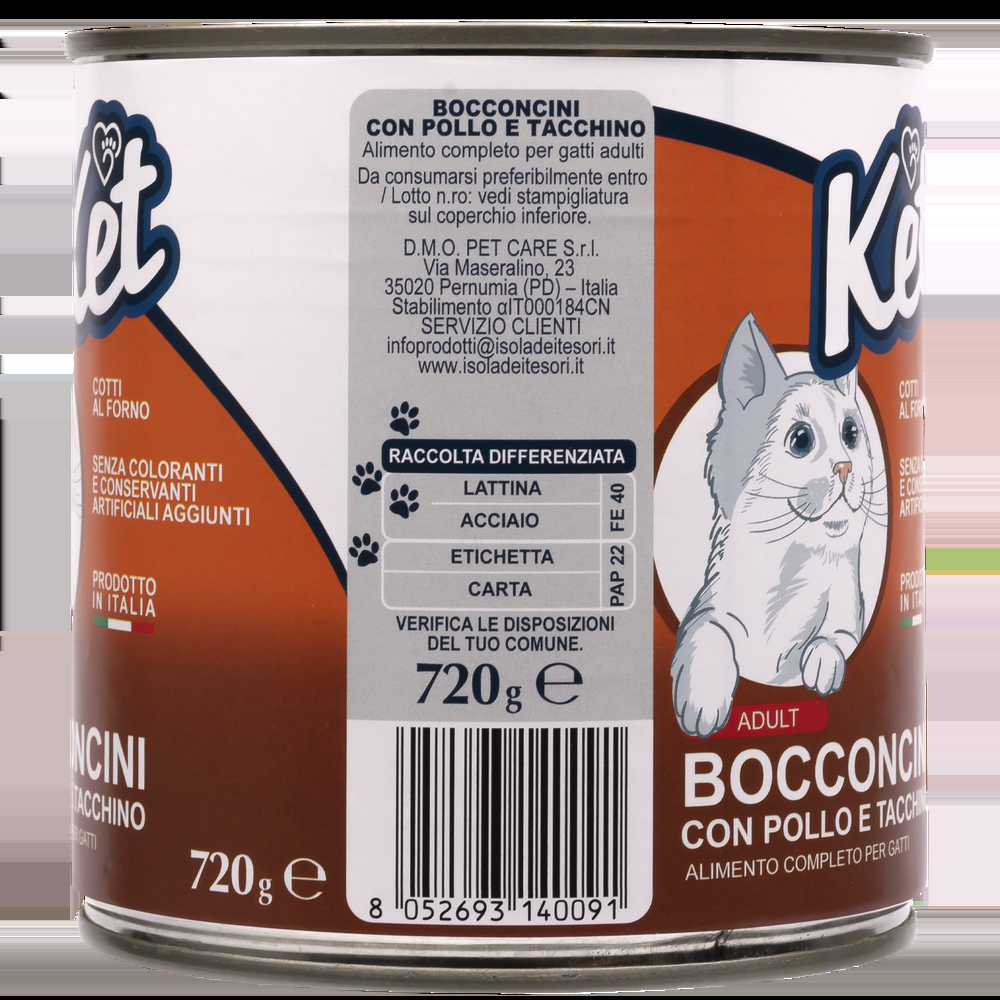 Ket Adult All breeds Bocconcini Pollo e Tacchino 720 gr 000143643 Offerta speciale