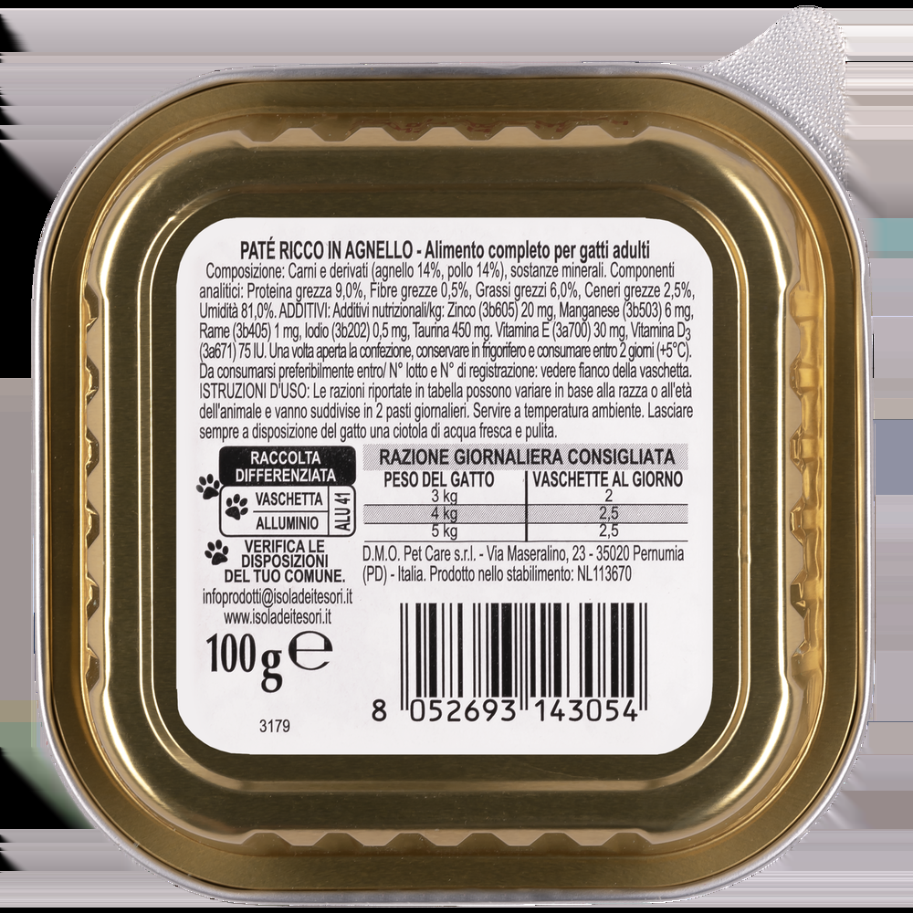 Nauralpet Cat Paté ricco in Agnello 100 gr 000143772 Grande vendita
