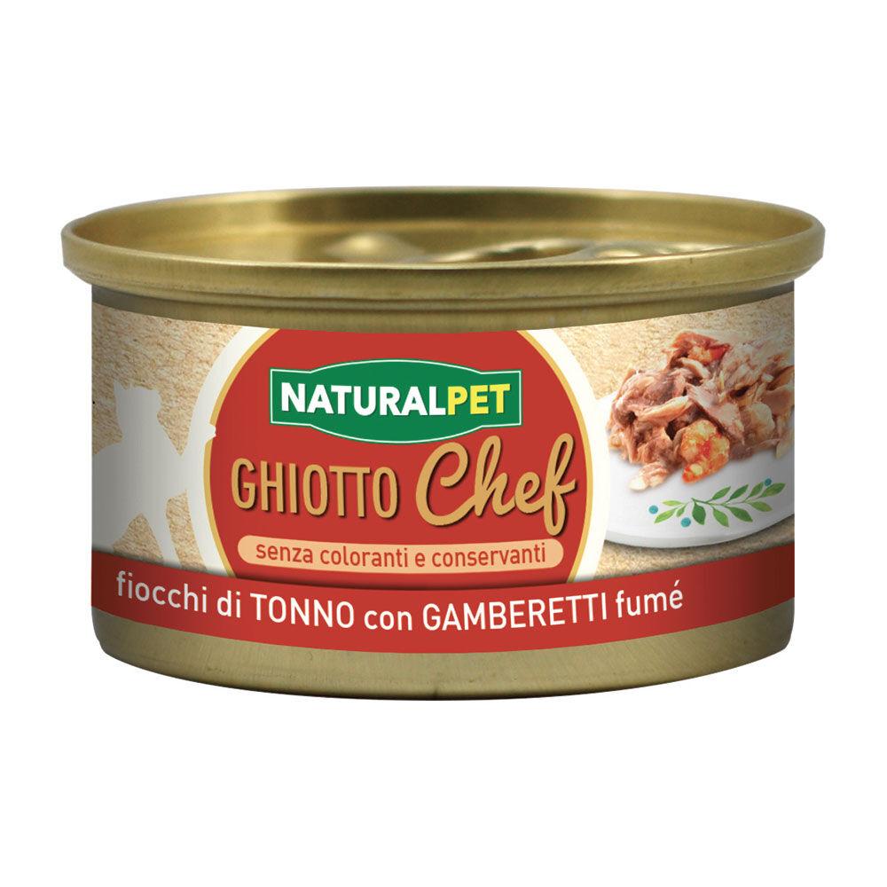 Naturalpet Ghiotto Chef Fiocchi di Tonno con Gamberetti fumé 80gr 000142700
