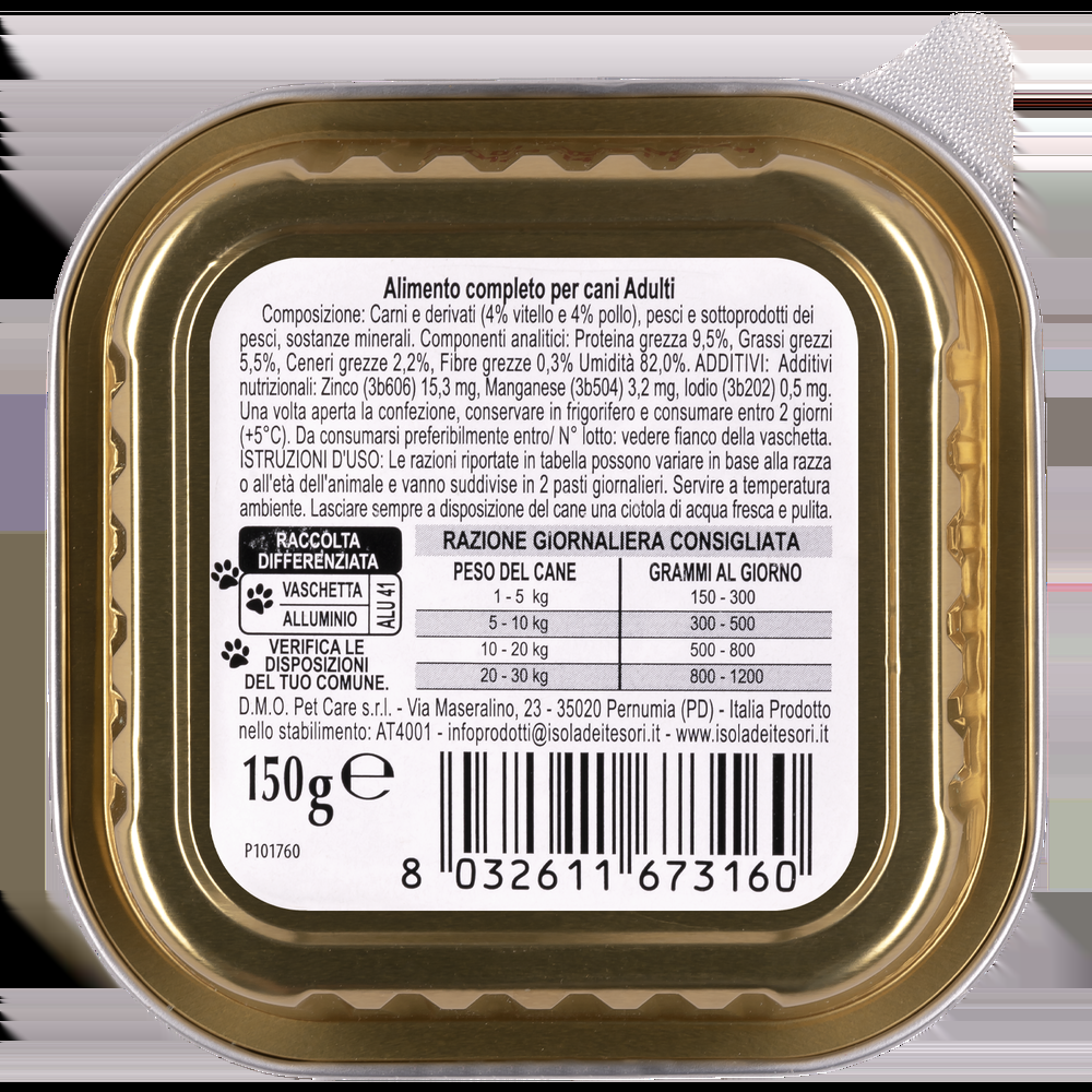 Naturalpet Dog Adulto Paté con Vitello e Pollo 150 gr 000504534 Fornitura limitata