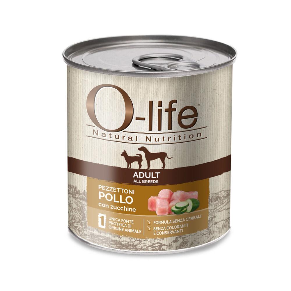 O-life Dog Adult All Breeds Pezzettoni di Pollo con Zucchine 400 gr 000126732