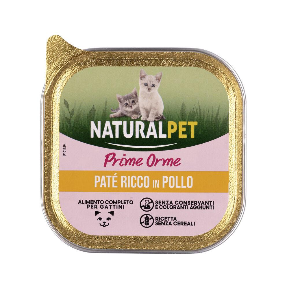 Naturalpet Prime Orme Kitten patè ricco in Pollo 100 gr 000142826 Offerta natalizia