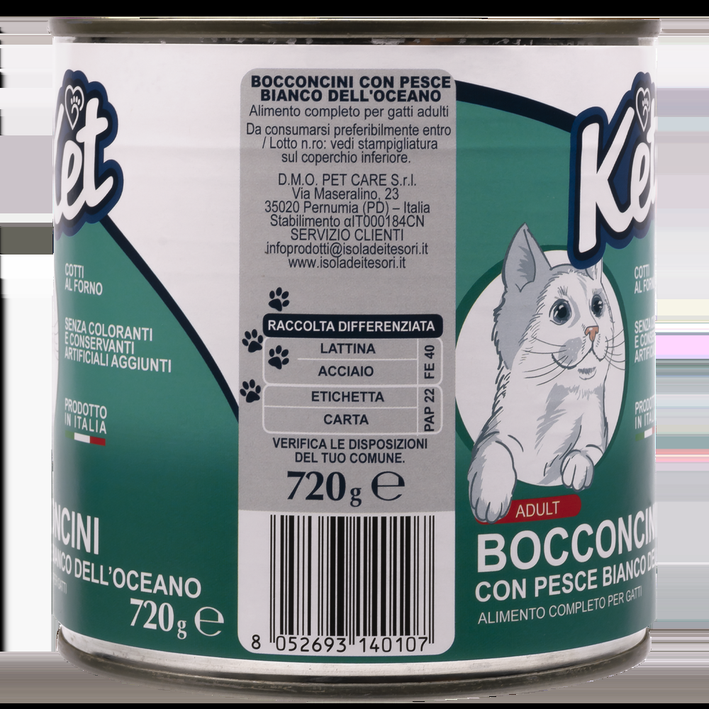 Ket Cat Adult All breeds Bocconcini Pesce dell'Oceano 720 gr 000143644 Offerta Anniversario