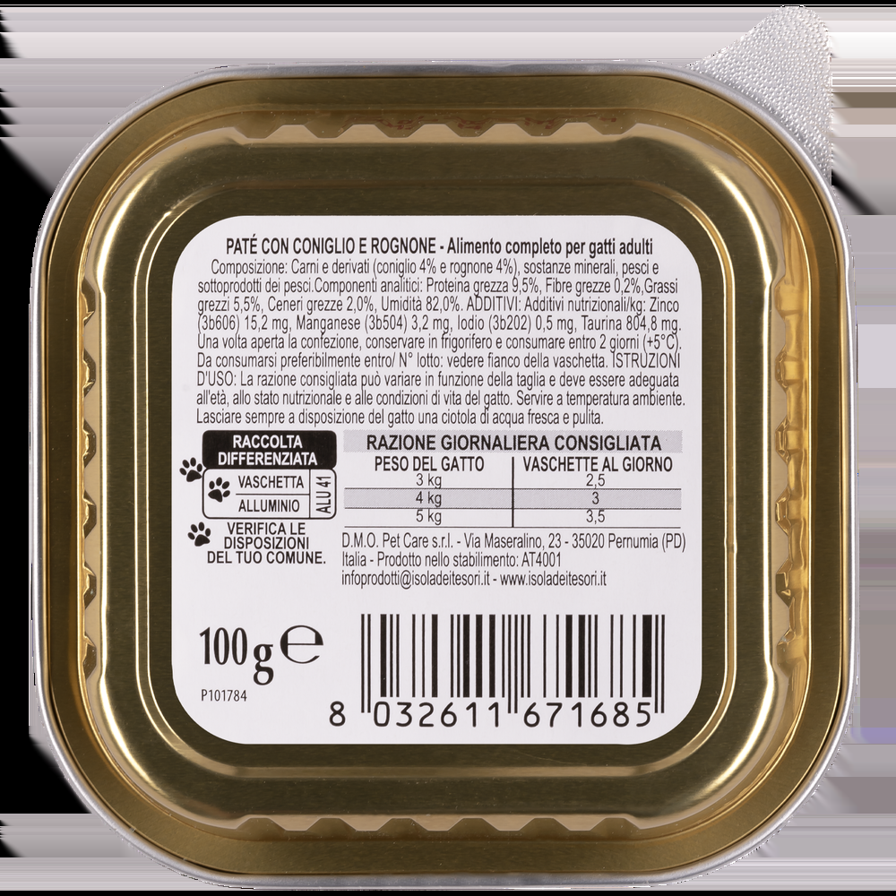 Naturalpet Cat Adult Paté con Coniglio e Rognone 100gr 000504506 Offerta temporanea