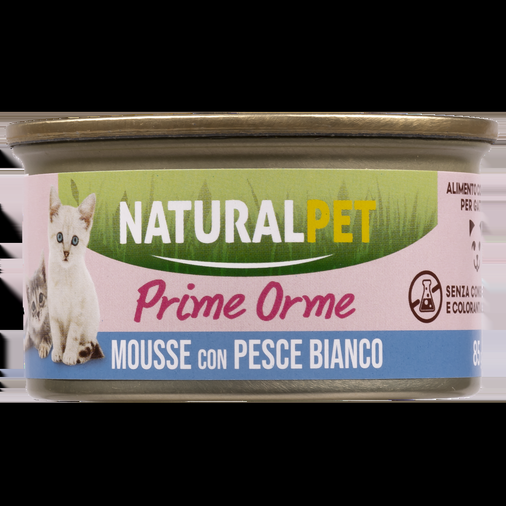 Naturalpet Kitten Prime Orme Mousse con Pesce Bianco 85 gr 000143686