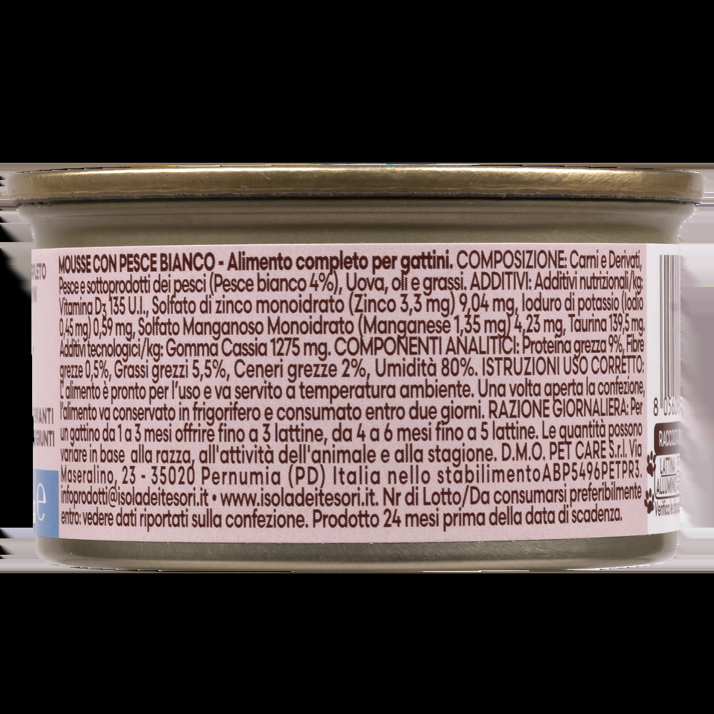 Naturalpet Kitten Prime Orme Mousse con Pesce Bianco 85 gr 000143686 Bestseller