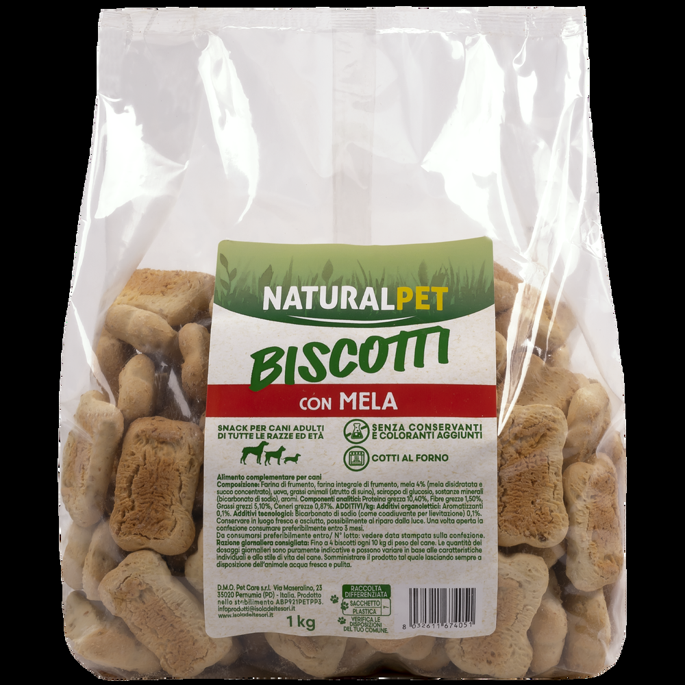 Naturalpet Biscotti con Mela 1Kg 000134106