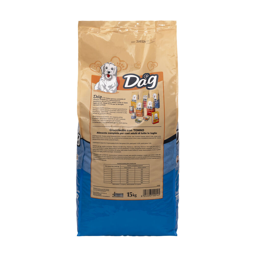 Dag Dog Adult All Breeds con Tonno 15 kg 000125700 Offerte giornaliere
