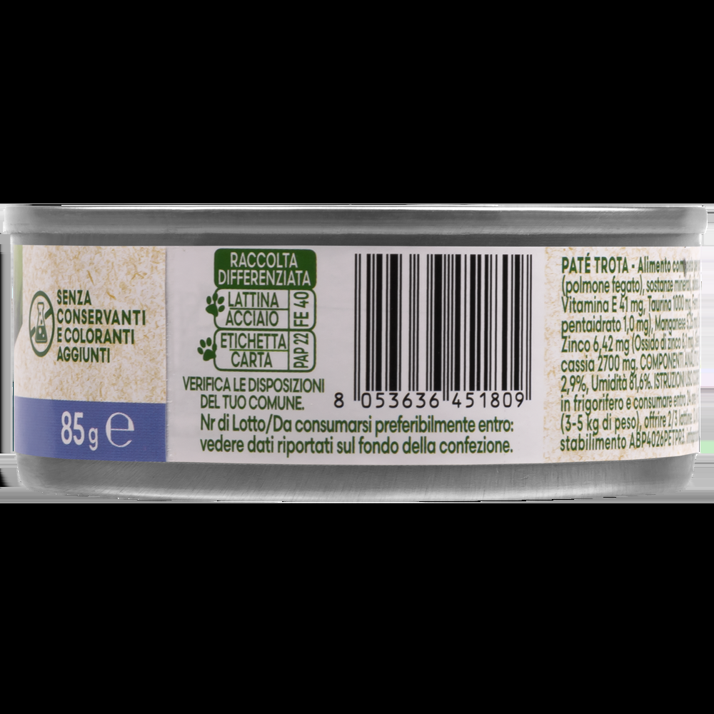 Naturalpet Cat Sterilised Paté alla trota 85gr 000143897 Enormi risparmi