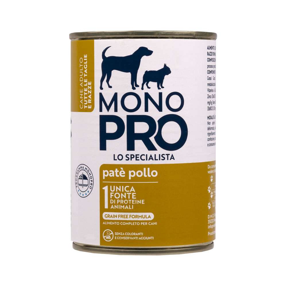 Monopro Dog Adult All Breeds Patè Pollo 400 gr 000126845