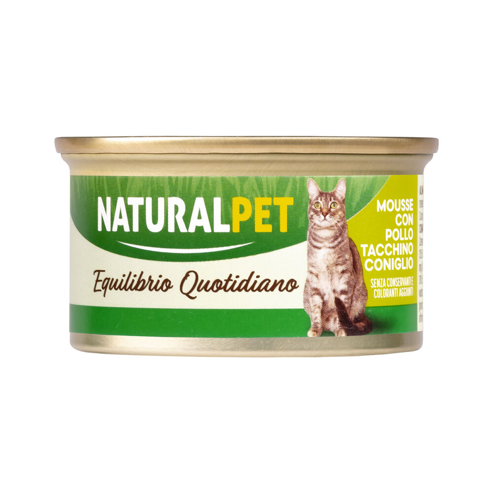 Naturalpet Equilibrio Quotidiano Cat Adult Mousse con Pollo Tacchino e Coniglio 85 gr 000143684