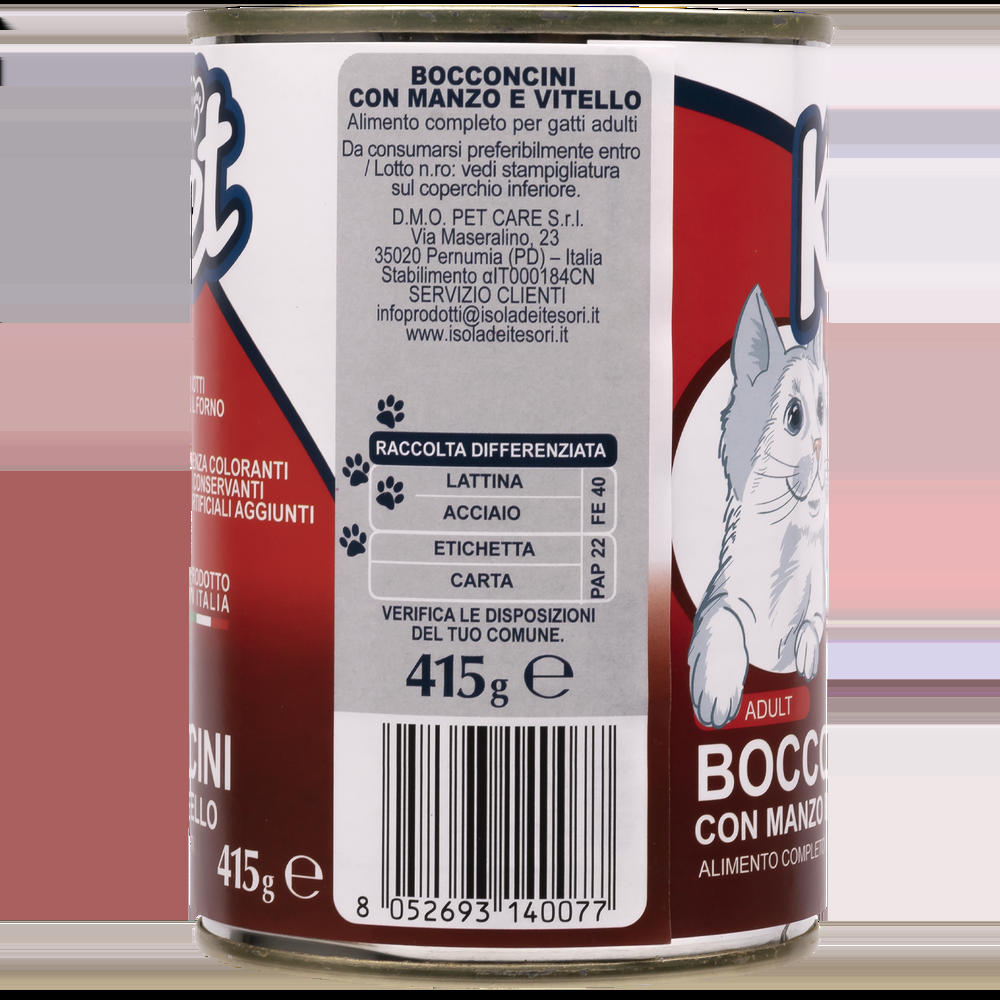 Ket Adult All breeds Bocconcini Manzo e Vitello 415 gr 000143641 50% di sconto con spedizione gratuita