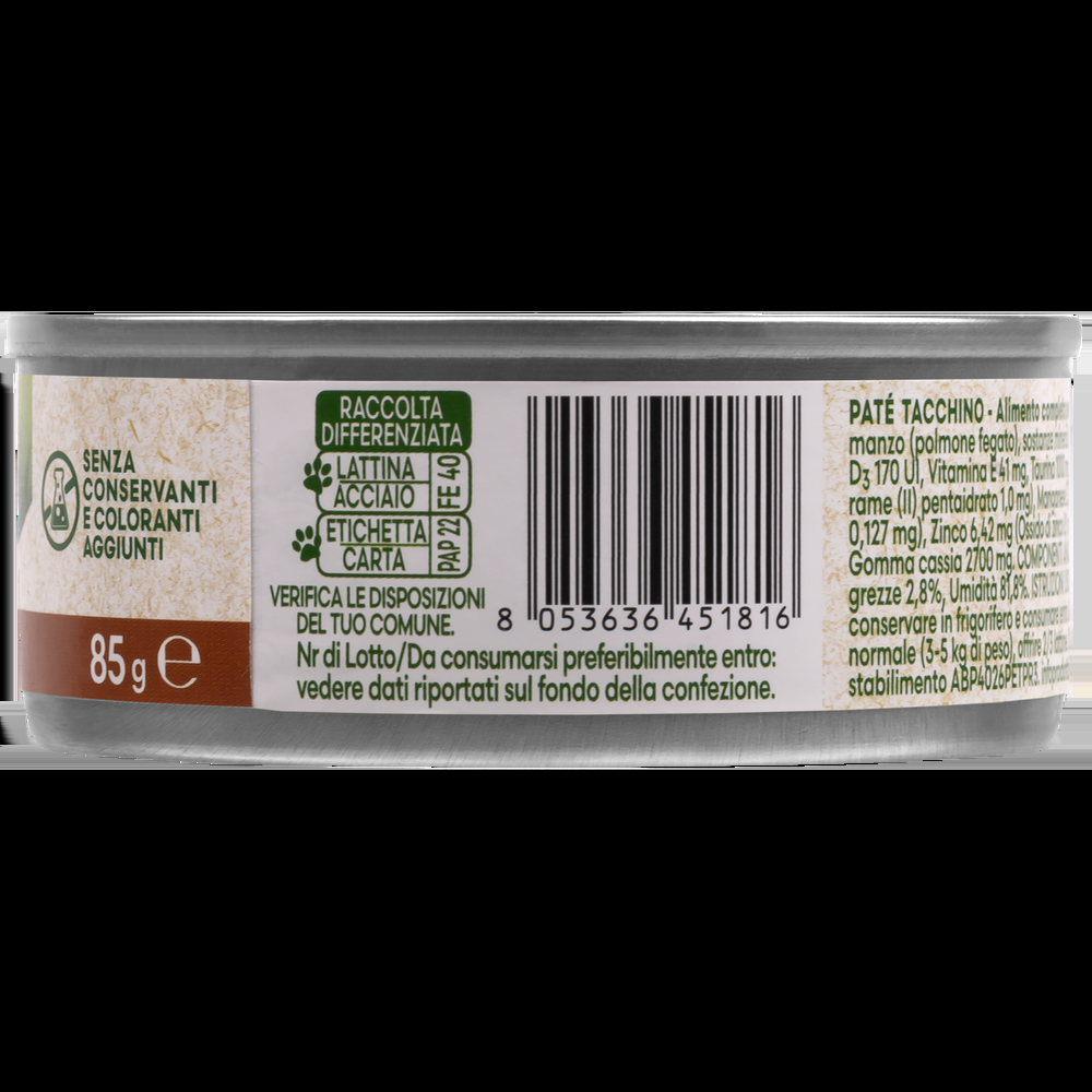 Naturalpet Cat Sterilised Paté al tacchino 85gr 000143898 Trasporto libero internazionale