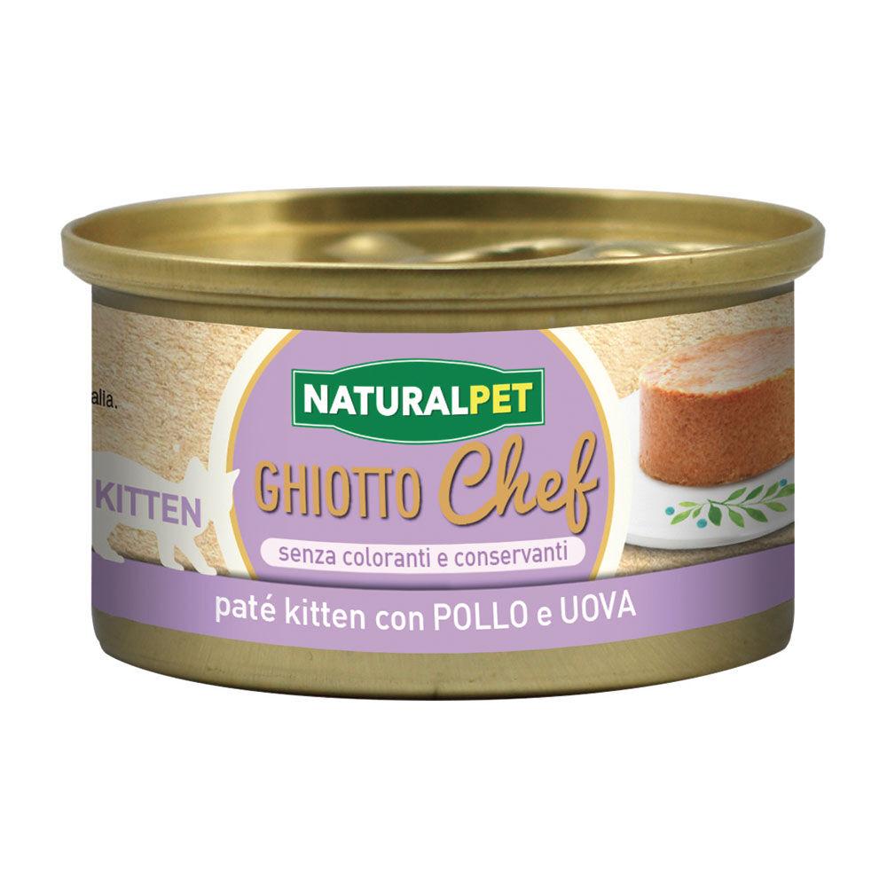 Naturalpet Ghiotto Chef paté Kitten con Pollo e Uova 80gr 000142716