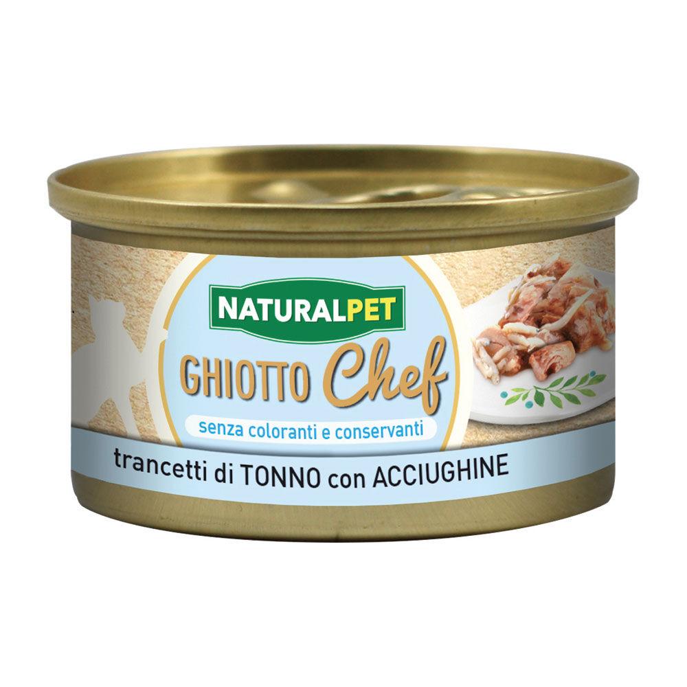Naturalpet Ghiotto Chef Trancetti di Tonno con Acciughine fumé 80gr 000142708