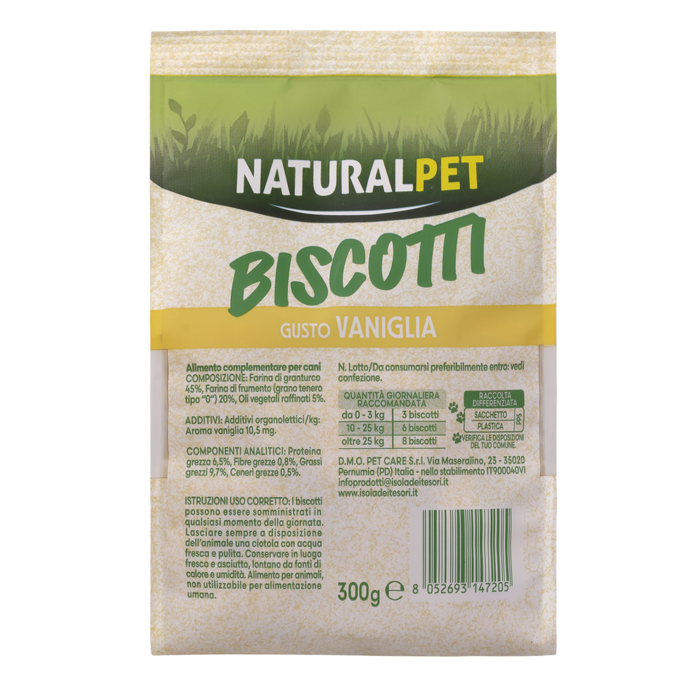 Naturalpet Dog Biscotti gusto Vaniglia 300gr 000138866 Promozione
