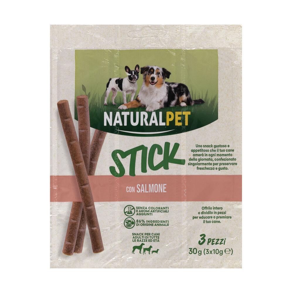 Naturalpet Snack Stick ricco in Salmone 3pzx10 gr 000138812 Soddisfazione Garantita