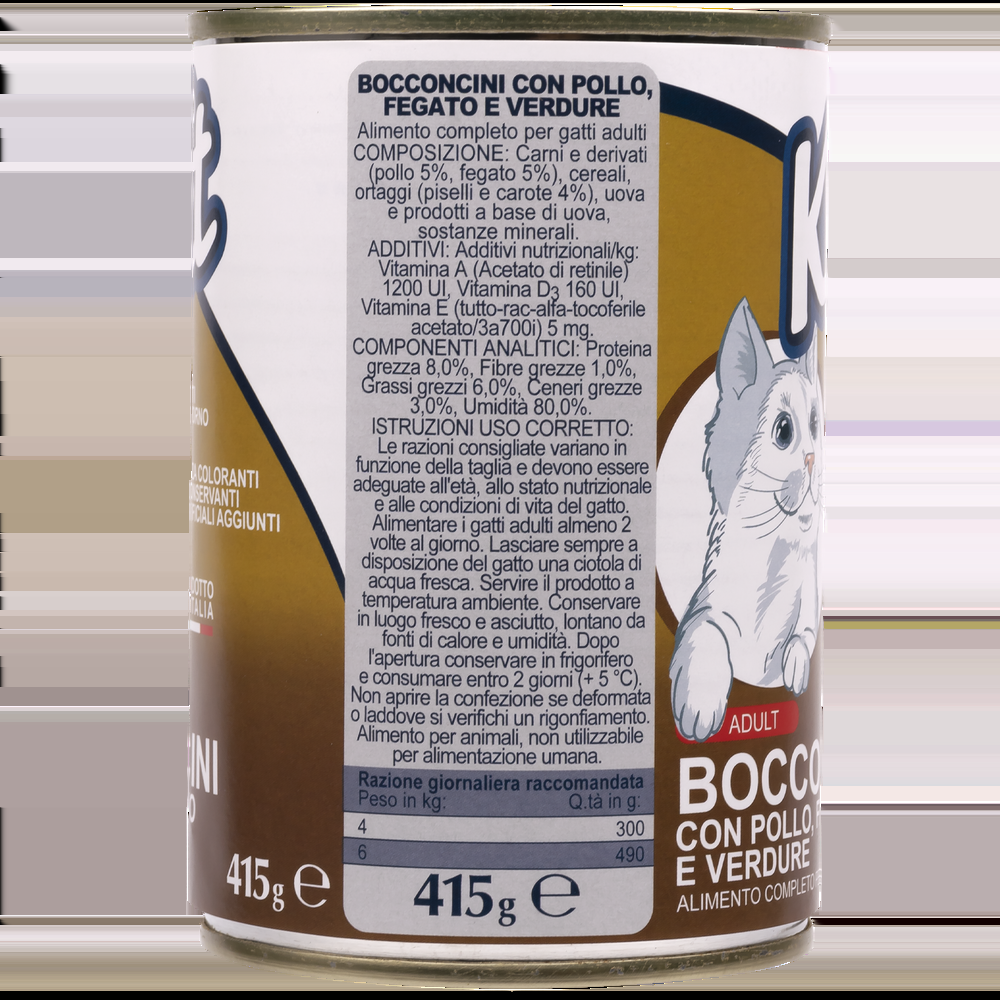 Ket Adult All breeds Bocconcini Pollo e Fegato 415 gr 000143640 Negozi Online