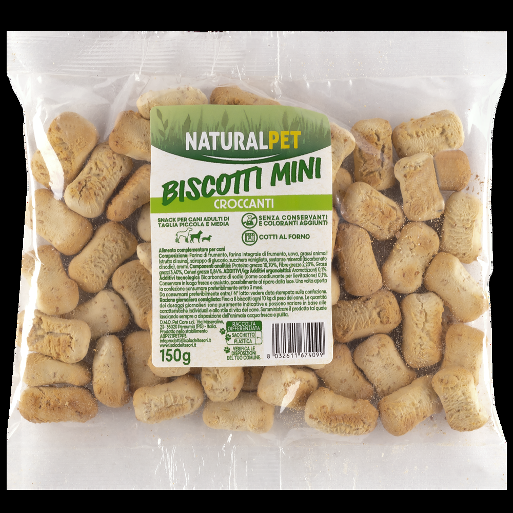 Naturalpet Biscotti Mini Croccanti per cani 150 gr 000134118 In Vendita