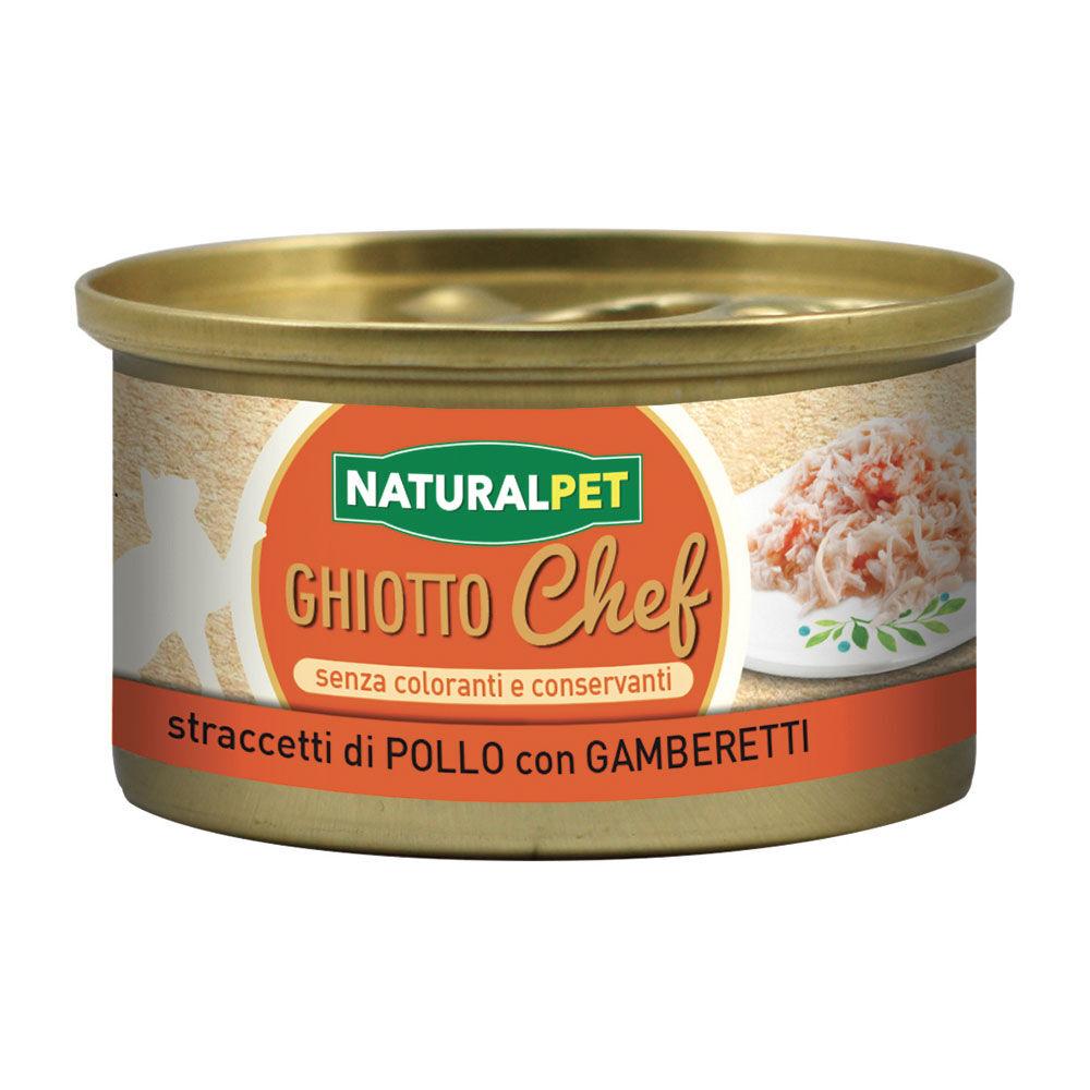 Naturalpet Ghiotto Chef Straccetti di Pollo con Gamberetti fumé 80gr 000142712