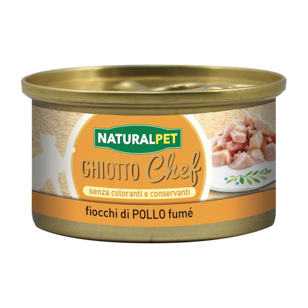 Naturalpet Ghiotto Chef Fiocchi di Pollo fumé 80gr 000142704 In Saldo