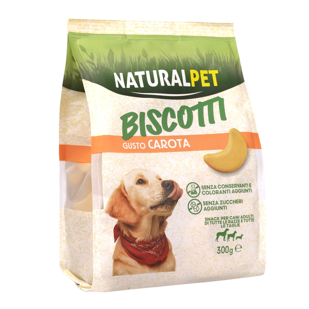 Naturalpet Dog Biscotti gusto Carota 300gr 000138868 Moda