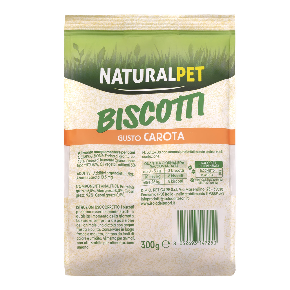 Naturalpet Dog Biscotti gusto Carota 300gr 000138868 Moda