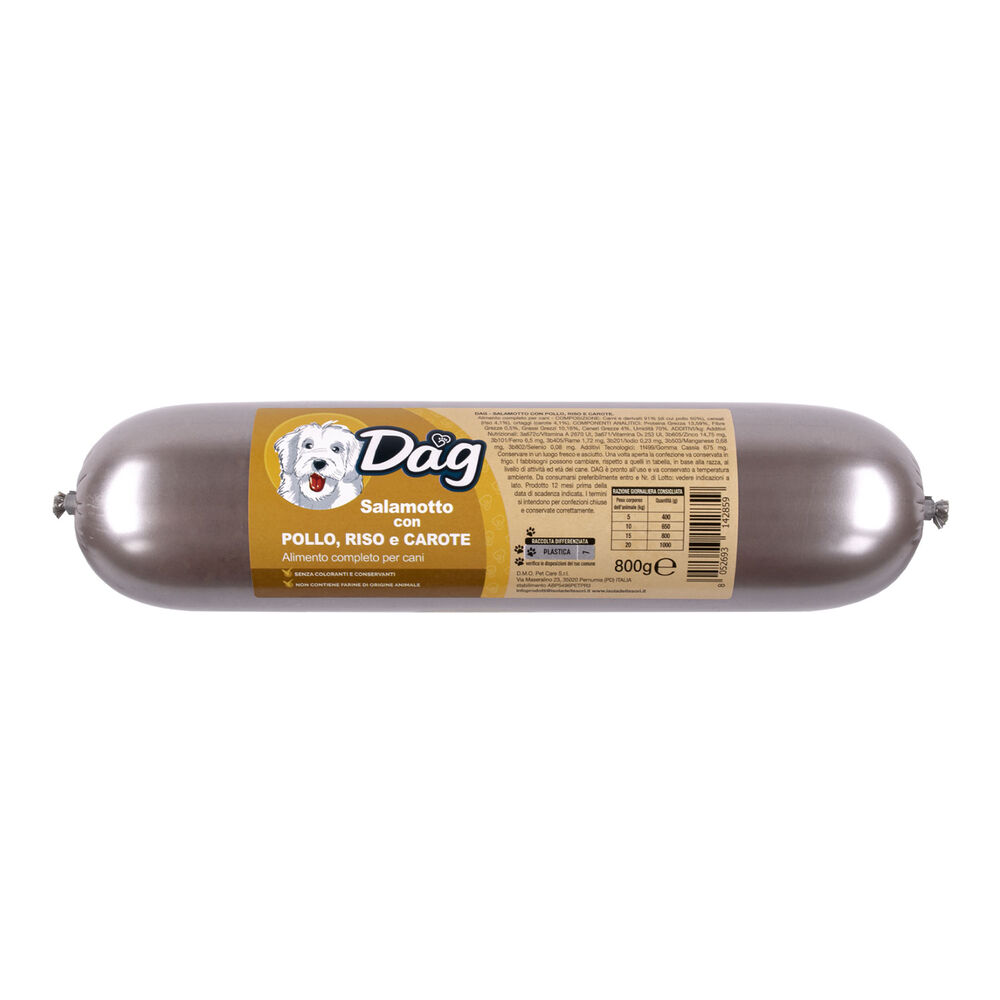 Dag Dog Salamotto con Pollo riso e carote 800gr 000126929 Sconto di tempo limitato