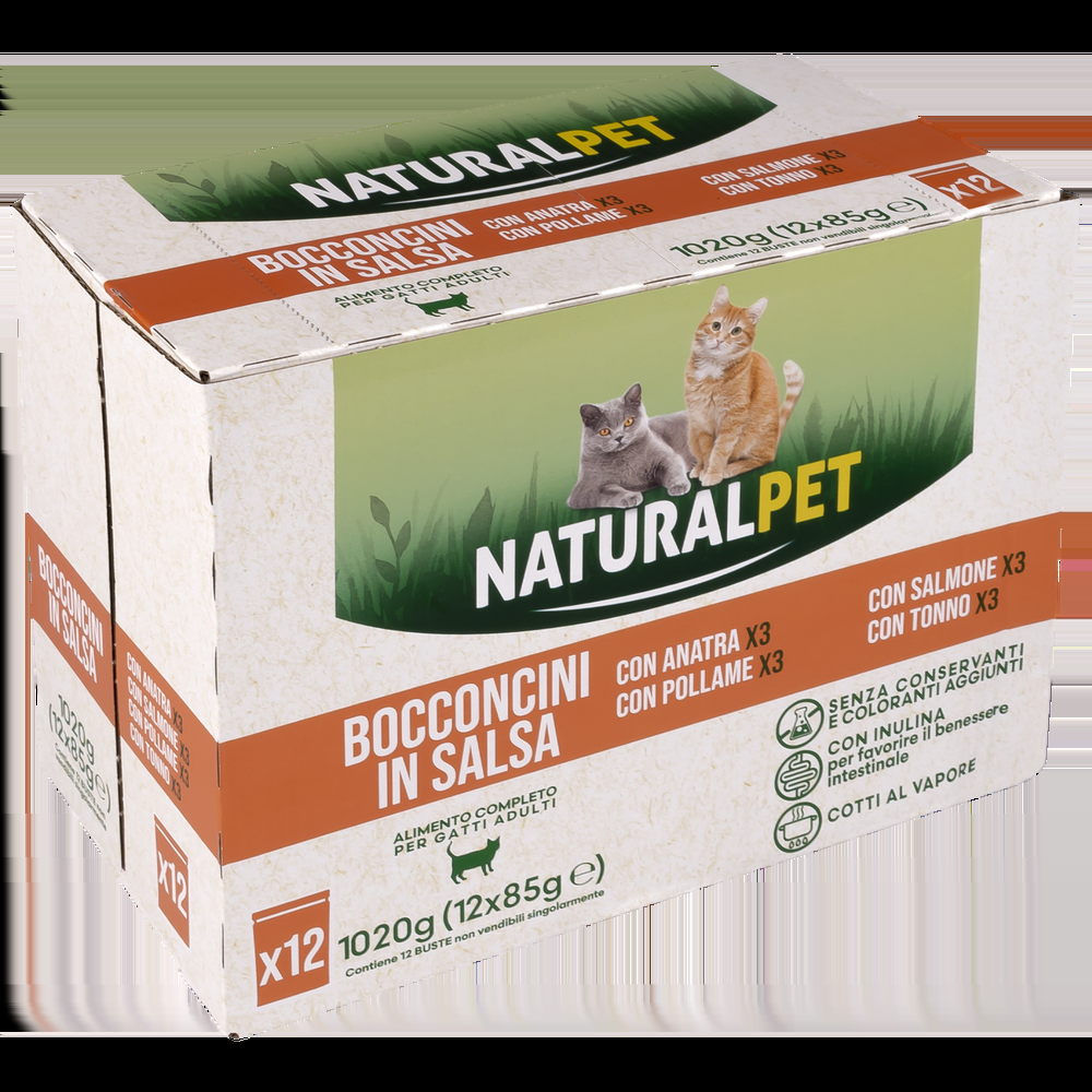 Naturalpet Cat Adult Bocconcini in salsa Multipack 85grx12 pz 000143792